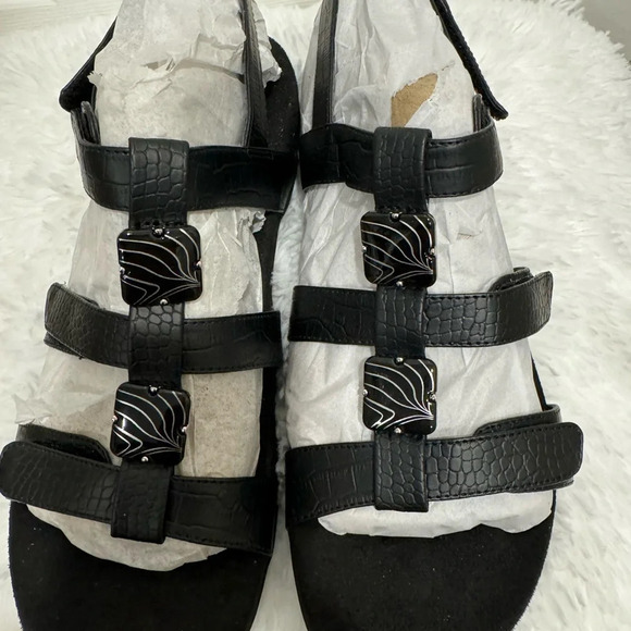 VIONIC AMBER ADJUSTABLE SANDAL -
BLACK Sz : 12 - Picture 4 of 11